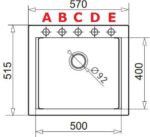 Set - Sink PYRAMIS PYRAMIS SIROS (57x51 5) 1B + Faucet IDEA Black Edition - 070169002BE - Volcano - imagine 4