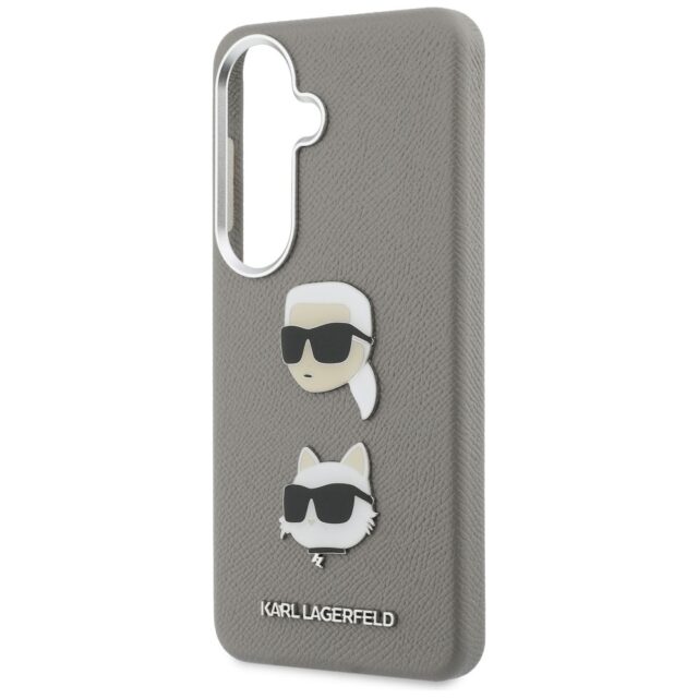 Case Karl Lagerfeld Saffiano Double      Heads Metal for Samsung Galaxy S26 silver - imagine 6