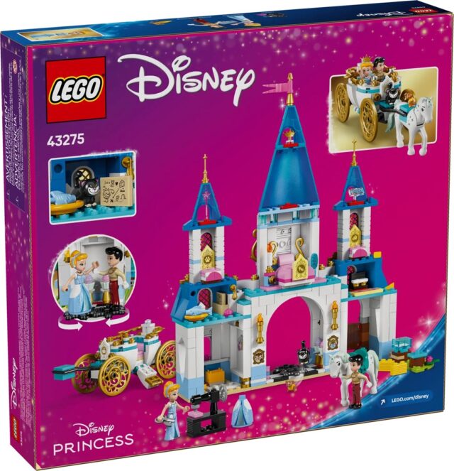 LEGO DISNEY PRINCESS 43275 Cinderella's Castle and Horse Carriage - imagine 2