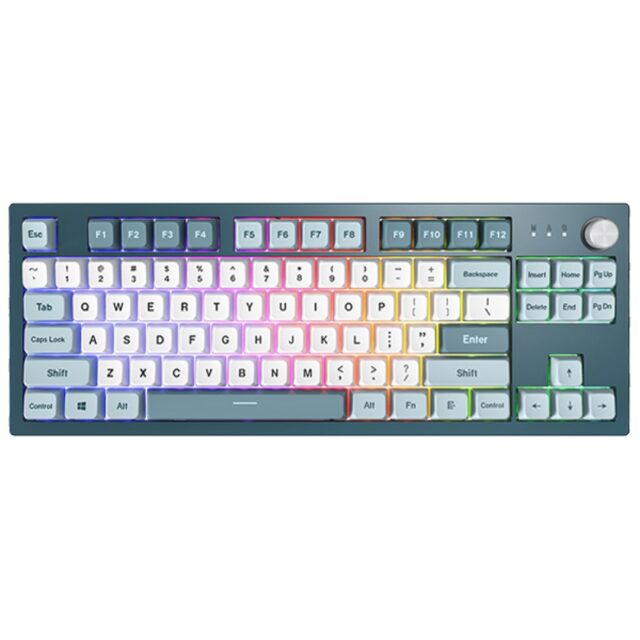 Montech MKey TKL keyboard Gaming USB Dark Grey  Light Blue  White - imagine 9