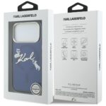 Case Karl Lagerfeld IML Choupettes Karl  Script Logo MagSafe for iPhone 17 Pro blue - imagine 8