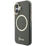 Case Guess IML Script Metal MagSafe for   iPhone 17 black - imagine 2