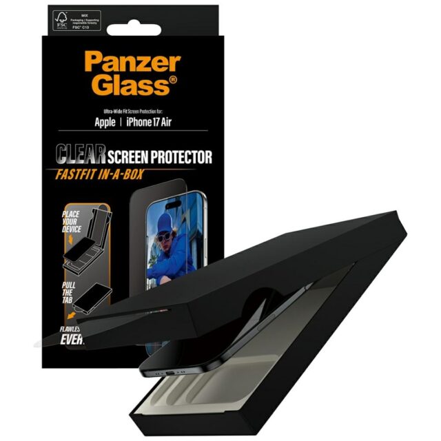 PanzerGlass Ultra-Wide Fit Fastfit Tempered Glass for iPhone Air - imagine 4