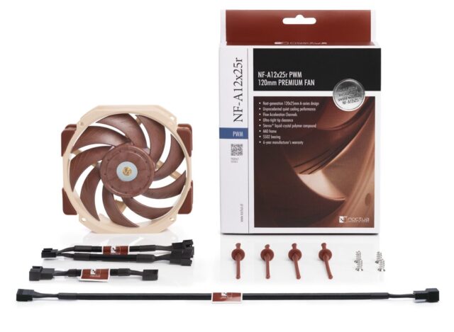 Noctua NF-A12X25R PWM Computer case Fan 12 cm Beige  Brown - imagine 5