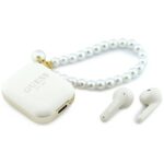 Earphones TWS Guess Pearl Strap white
