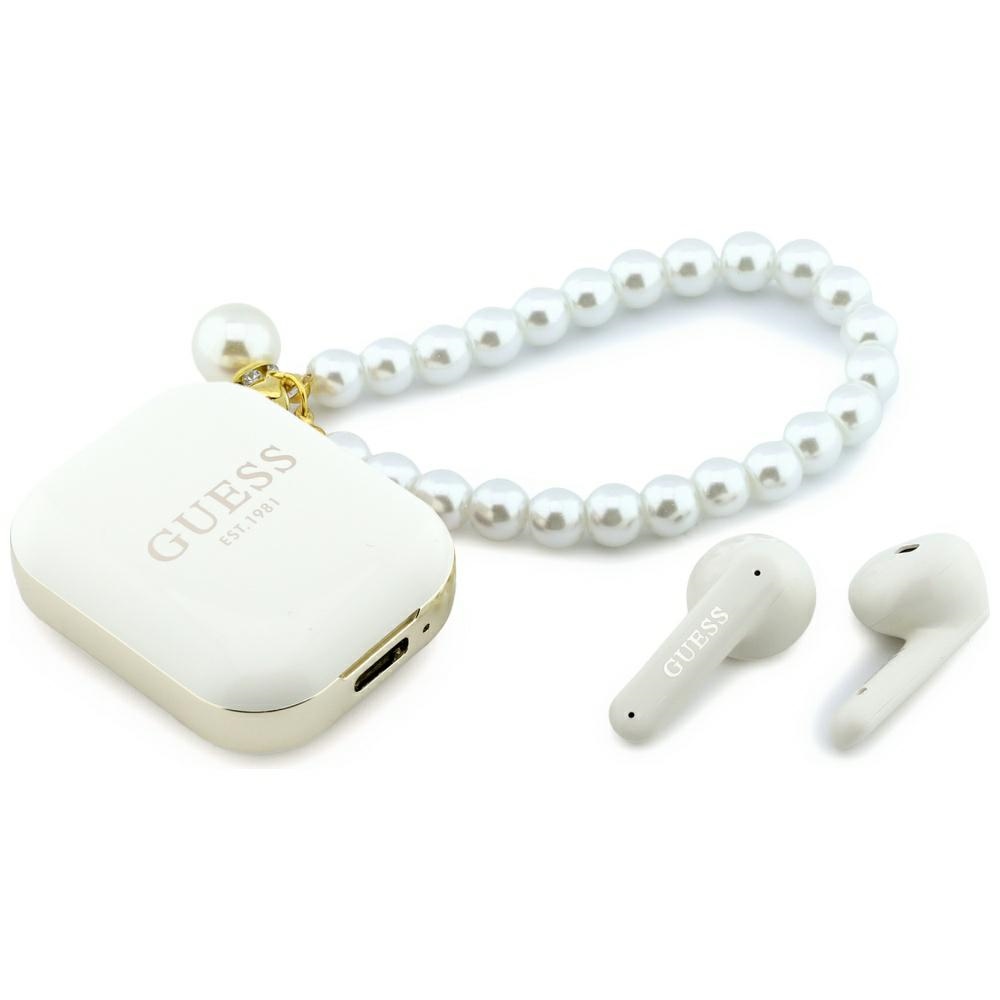 cps-f21231a223126ff4e1356df53dfe3cf5-2026-03-22-03-38-08 Earphones TWS Guess Pearl Strap white - imagine 1