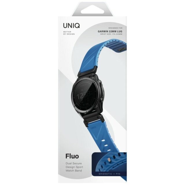 UNIQ Fluo Strap for Garmin 22mm Blue - imagine 6
