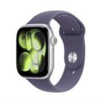 Apple Watch Series 11Â GPS + Cellular 46mm Silver Aluminium Case with Purple Fog Sport Band - M/L