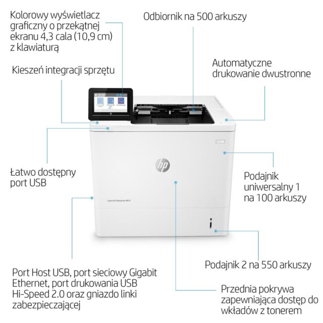 HP LaserJet Enterprise M611dn - printe - imagine 9