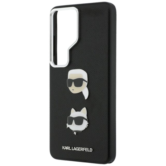 Case Karl Lagerfeld Saffiano Double      Heads Metal for Samsung Galaxy S26 Ultra black - imagine 6