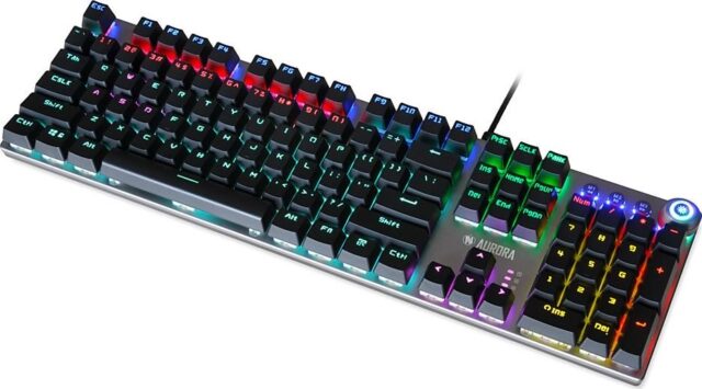 iBox Aurora K-3 keyboard USB QWERTY Silver - imagine 3