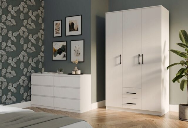 ROMANA wardrobe 120x205 White without mirror - imagine 5