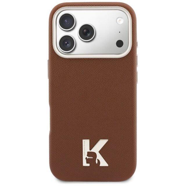 Case Karl Lagerfeld Karl Head Logo       MagSafe for iPhone 17 Pro brown - imagine 3
