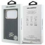 Etui Karl Lagerfeld Croco KL Script Logo  MagSafe do iPhone 17 Pro czarny - imagine 8