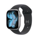 Apple Watch Series 11 GPS + Cellular 46mm Space Grey Aluminium Case with Black Sport Band - M/L