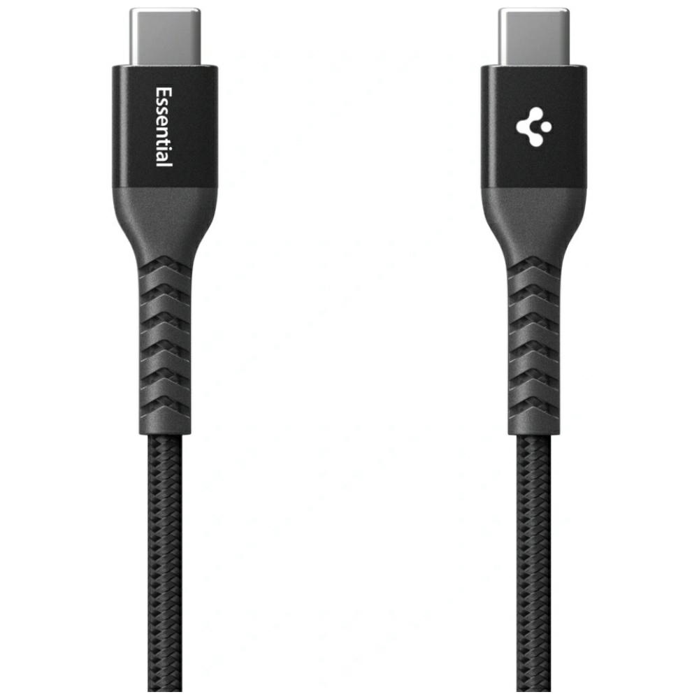 cps-f4b508cd01472fd282e46406271fea4b-2026-03-30-11-18-52 Cable Spigen EB10010CCA Essential USB-C 100W 1m black - imagine 1