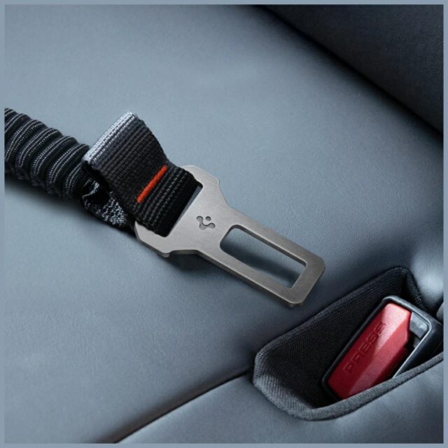 Universal leash Spigen PS100 belt for dog for car black - imagine 5