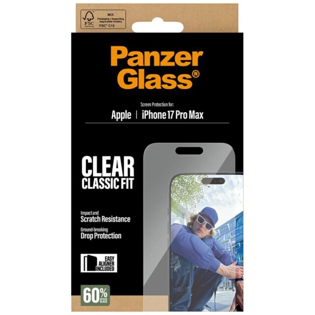 PanzerGlass Classic Fit EasyAligner Tempered Glass for iPhone 17 Pro Max - imagine 5