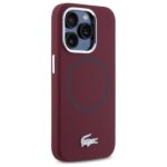 Lacoste LCHMP15XSMAR iPhone 15 Pro Max 6.7" bordeaux hardcase Silicone Croco Logo MagSafe - imagine 4