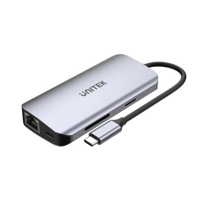 UNITEK ACTIVE HUB USB-C 2X HDMI 4K  RJ45  PD 100W - imagine 2