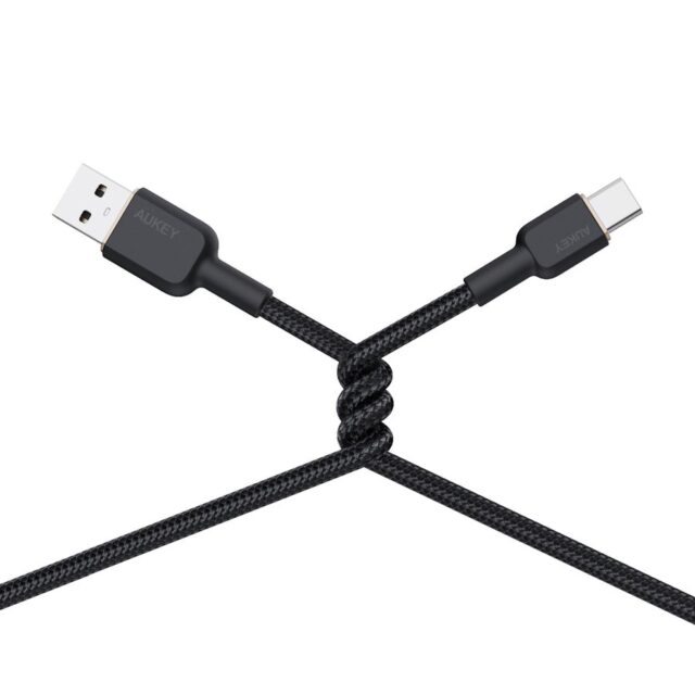 AUKEY CB-NAC1 USB cable 1 m USB A USB C Black - imagine 3