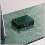 Lexon Flip Premium Two-sided Alarm Clock dark green LR152DG1 - imagine 6