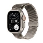Apple Watch Ultra 3 GPS + Cellular 49mm Natural Titanium Case with Natural Titanium Milanese Loop - Medium - imagine 3