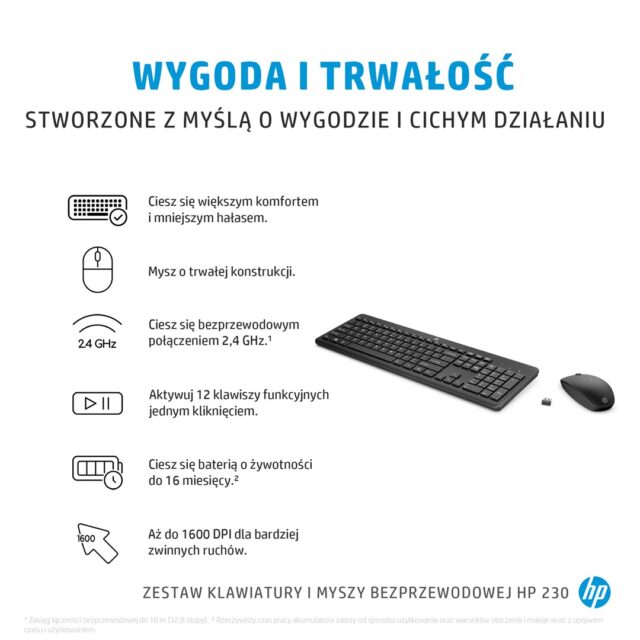SET MOUSE+KEYBOARD HP 230 COMBO 18H24AA - imagine 2