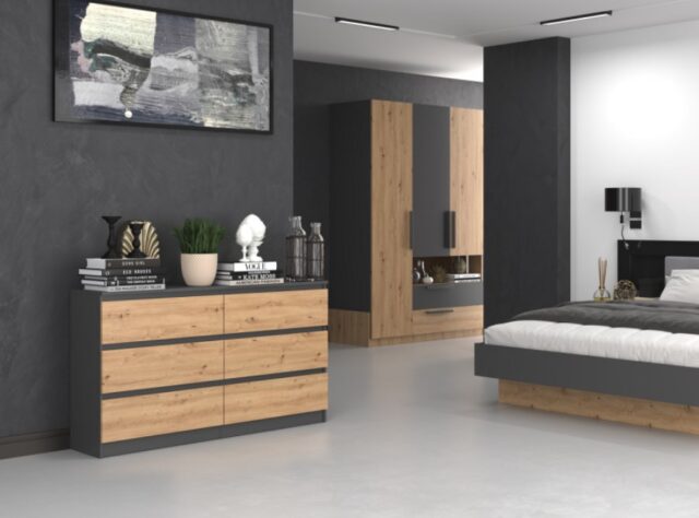 Topeshop M6 140 ANT/ART KPL chest of drawers - imagine 3