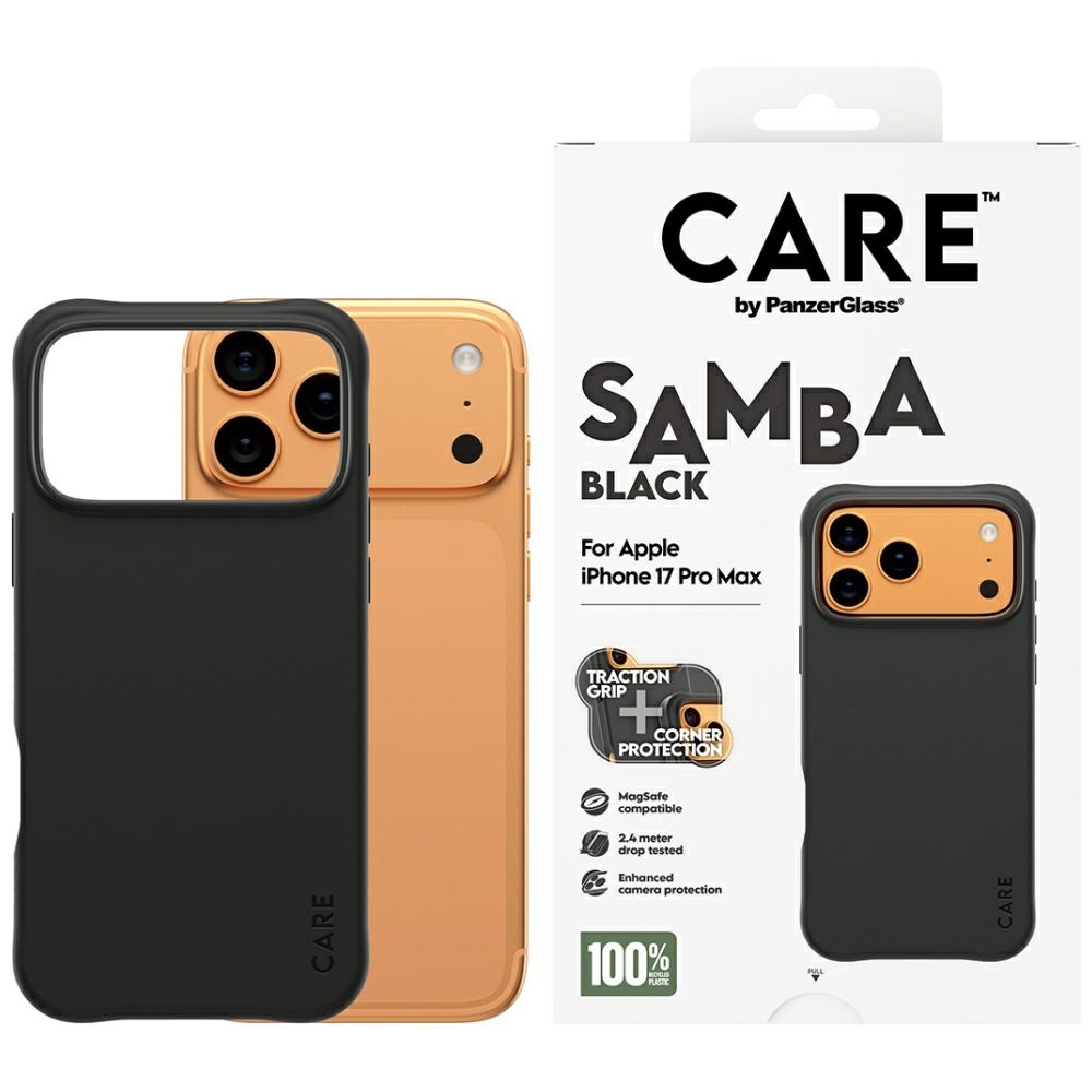 cps-f6066f679ff41446332f7ebc3e64ef4e-2026-03-24-06-34-09 Case CARE by PanzerGlass Fashionable Samba MagSafe for iPhone 17 Pro Max black - imagine 1