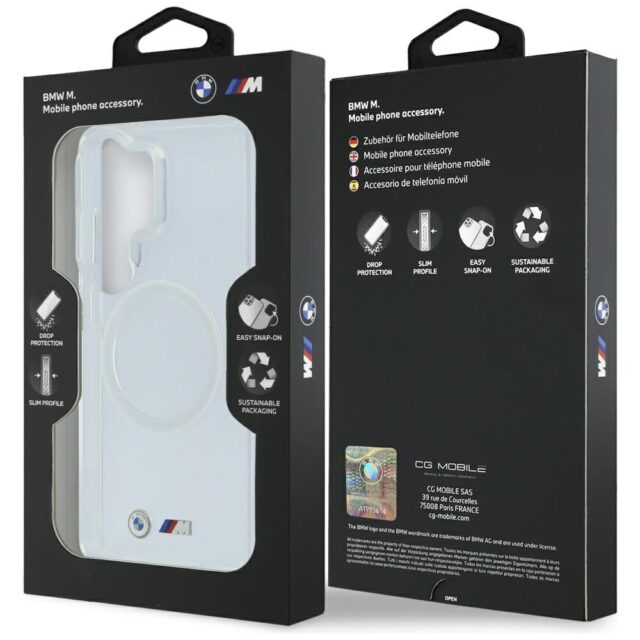 Case BMW IML Shockproof Metal Logo       MagSafe for Samsung Galaxy S26 Ultra tramsparent - imagine 9