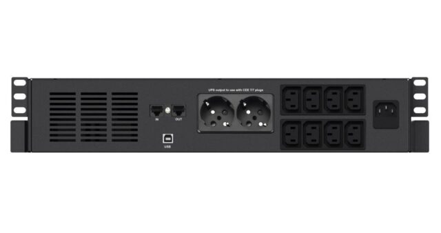 Infosec X4 1000 RM Plus UPS Power Supply Line-Interactive Technology 1 kVA 600 W 10 × Power Outlet - imagine 3