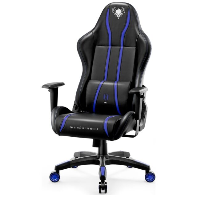 Gaming chair Diablo Chairs X-One 2.0 Normal Size black-blue - imagine 3