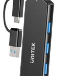 Unitek KVM Hub 10 Gbps – przełączanie między 2 hostami  3×USB-A