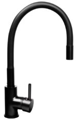 Black sink set with flexi faucet - MAIDSINKS BALI sink (62x44) 1B1D black + Flessi Black Edition faucet - imagine 4