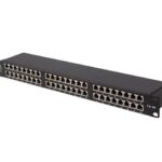 PATCH PANEL 48 PORT 1U 19  CAT6A FTP SHIELDED BLACK LANBERG