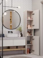 NEL BATHROOM POLE IN CASHMERE COLOUR - imagine 8