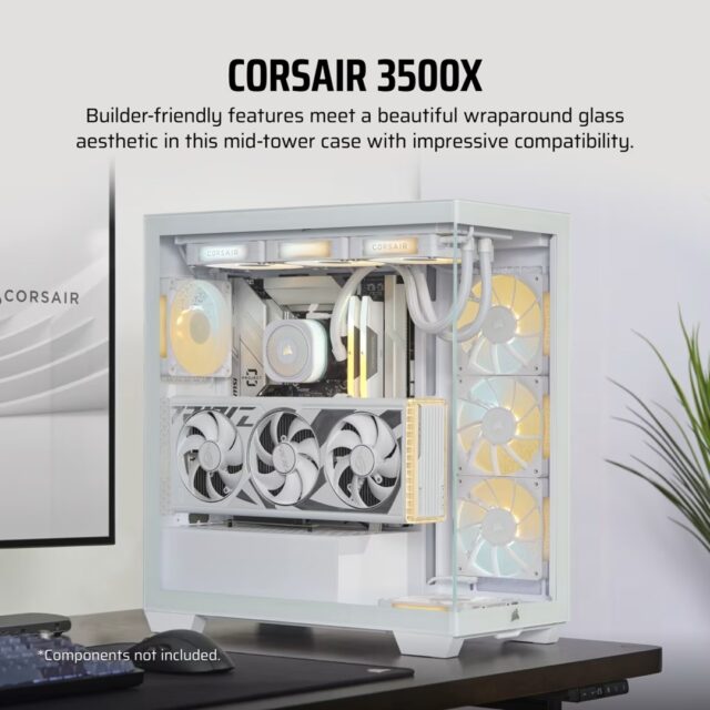 Corsair 3500X RS-R ARGB Midi Tower White - imagine 4