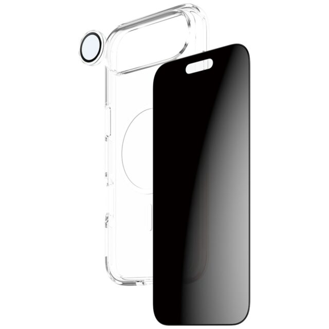Zestaw ochronny CARE by PanzerGlass      Flagship Privacy 3w1 Etui+Szkło Prywatyzujące+Lens do iPhon - imagine 4