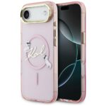 Case Karl Lagerfeld IML Choupettes Karl  Script Logo MagSafe for iPhone Air pink