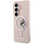 Case Karl Lagerfeld IML Peekaboo         Choupette MagSafe for Samsung Galaxy S26 pink - imagine 2