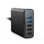 Anker PowerPort Speed 5  63W 5 Port USB Charger  Power Adapters with Quick Charge 3.0