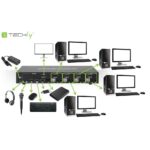 Techly IDATA DP-KVM4 KVM switch Rack mounting Black - imagine 6