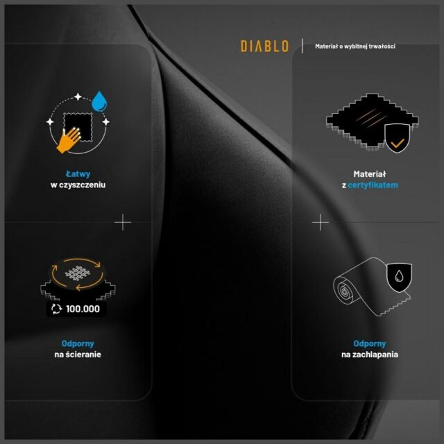 Gaming chair Diablo X-One PRIME Normal Size black - imagine 10