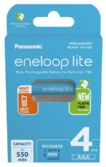 Rechargeable batteries PANASONIC ENELOOP LITE AAA 550 mAh 4 szt (BK-4LCCE/4CP)