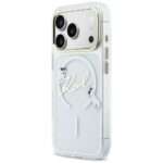 Case Karl Lagerfeld IML Choupettes Karl  Script Logo MagSafe for iPhone 17 Pro transparent - imagine 2