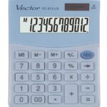 VECTOR OFFICE CALCULATOR  KAV VC-812 LB  LIGHT BLUE