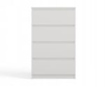 M4/60 MALWA CHEST OF DRAWERS 4 DRAWERS WHITE - imagine 2