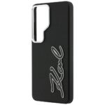 Case Karl Lagerfeld Grained Signature    Metal Resin Logo for Samsung Galaxy S26 Ultra black - imagine 6