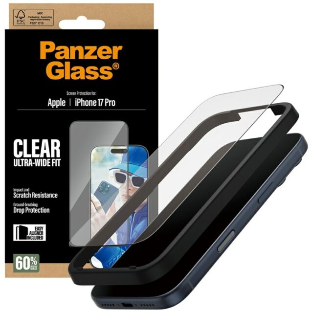 PanzerGlass Ultra-Wide Fit EasyAligner Tempered Glass for iPhone 17 Pro - imagine 4
